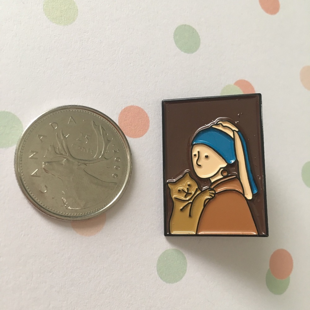 Girl with a Pearl Earring 🖼 Enamel pin (As Is)